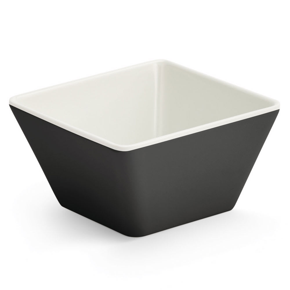 175-V2220020 4 oz Square Melamine Bowl, Black