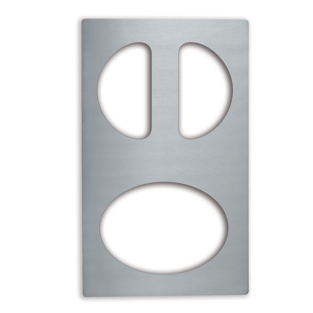 175-8240414 Miramar Template - (1) Oval and (2) 1/2 Oval Pan, 12x20" Stainless