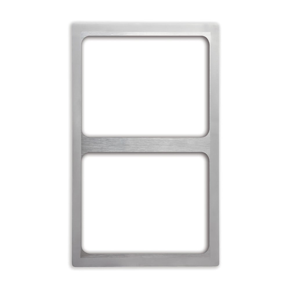175-8243016 Miramar® Template - (2) Small Rectangle Pans, 21 1/8" x 12 3/4", Stainless