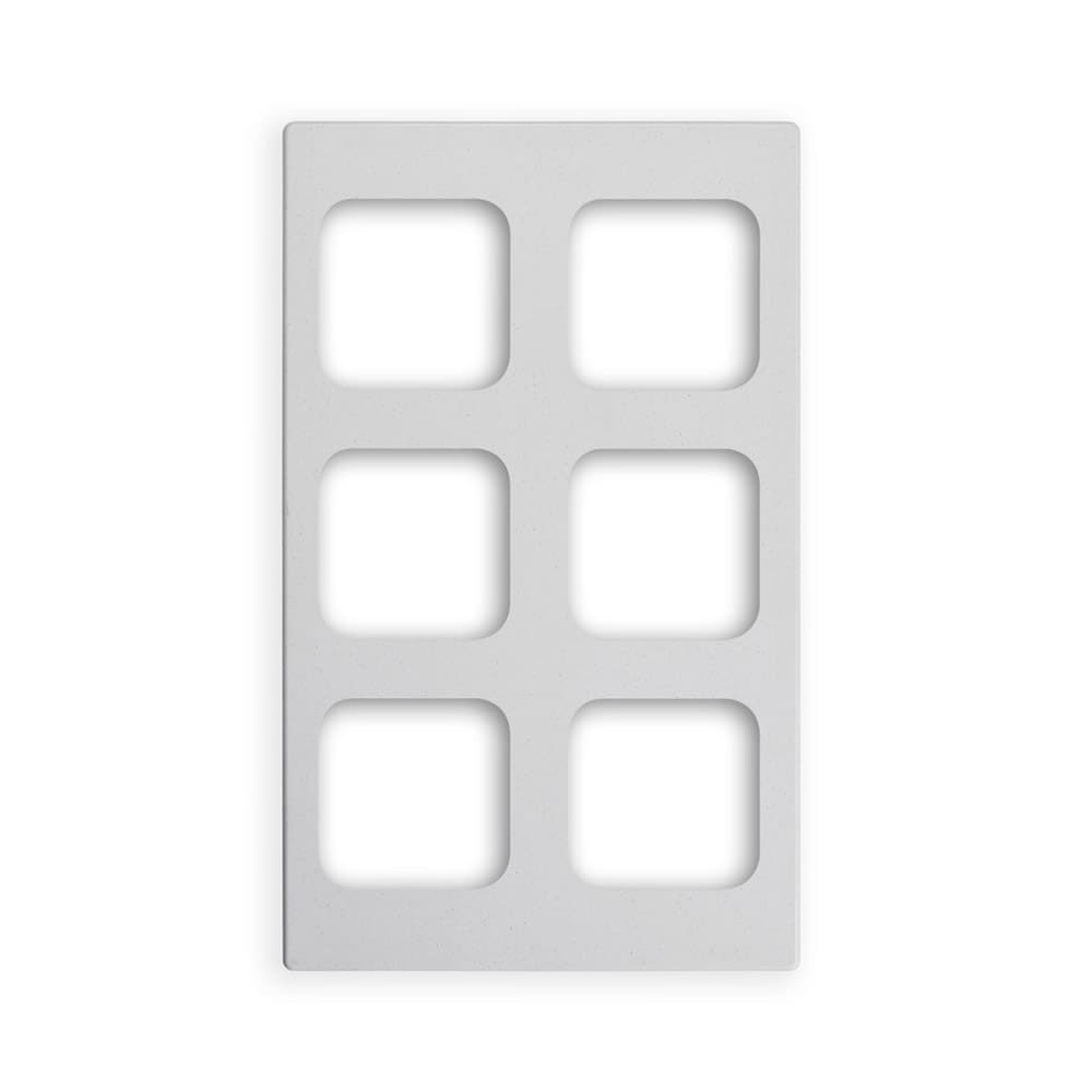175-8244320 Miramar (6)1/6 Size Pan Template - 12x20" White Stone