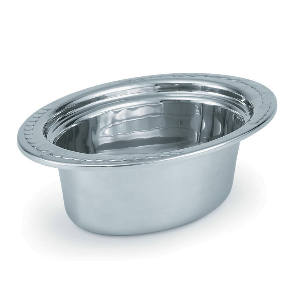 175-8230110 Miramar® Half Size Oval Steam Pan - Stainless