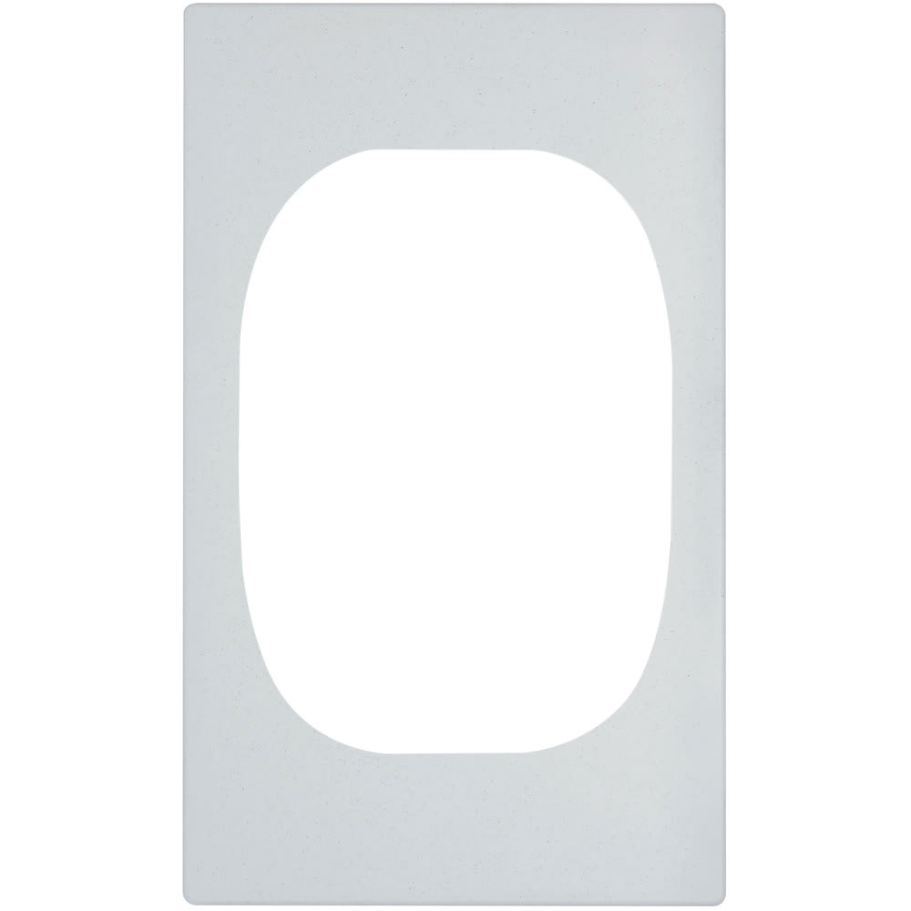 175-8242720 Miramar Template - For (1) 7 qt French Oven, 21 1/8" x 12 3/4", White Stone