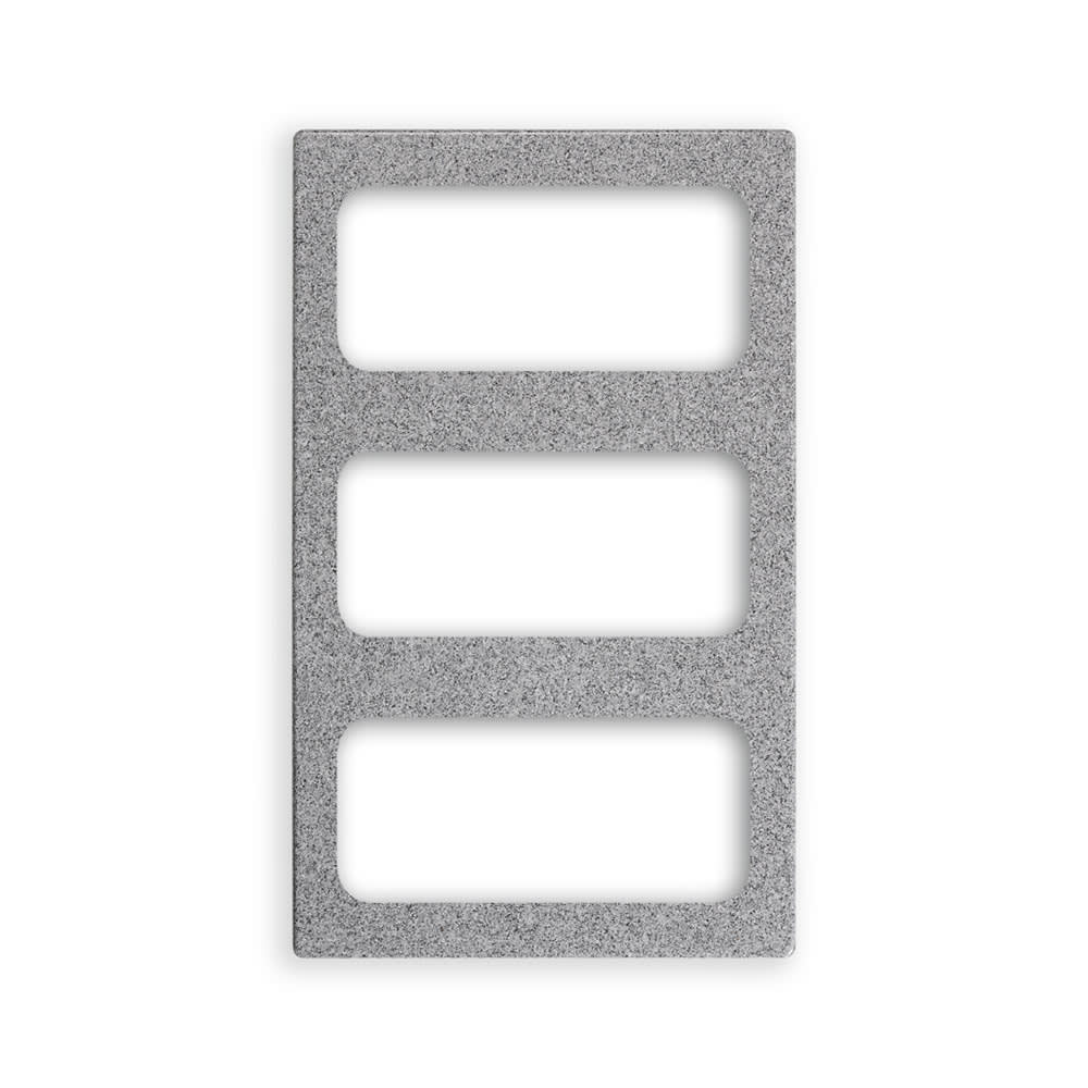 175-8244224 Miramar (3)1/3 Size Pan Template - 12x20" Gray Granite