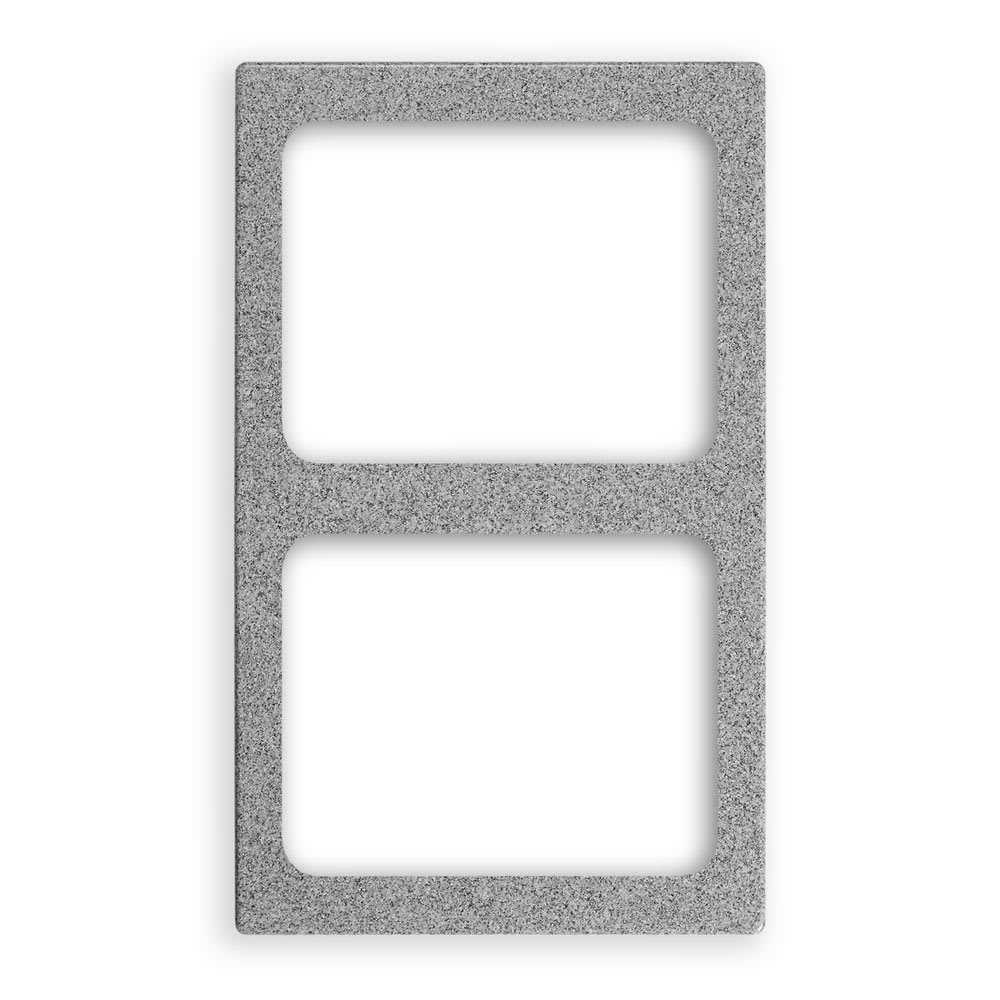 175-8244124 Miramar Template - (2) Decorative Pans, 12x20" Gray Granite