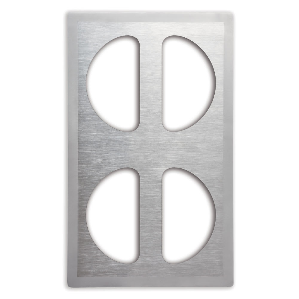 175-8241316 Miramar® Template - (4) 1/2 Oval Pans, 12x20", Stainless