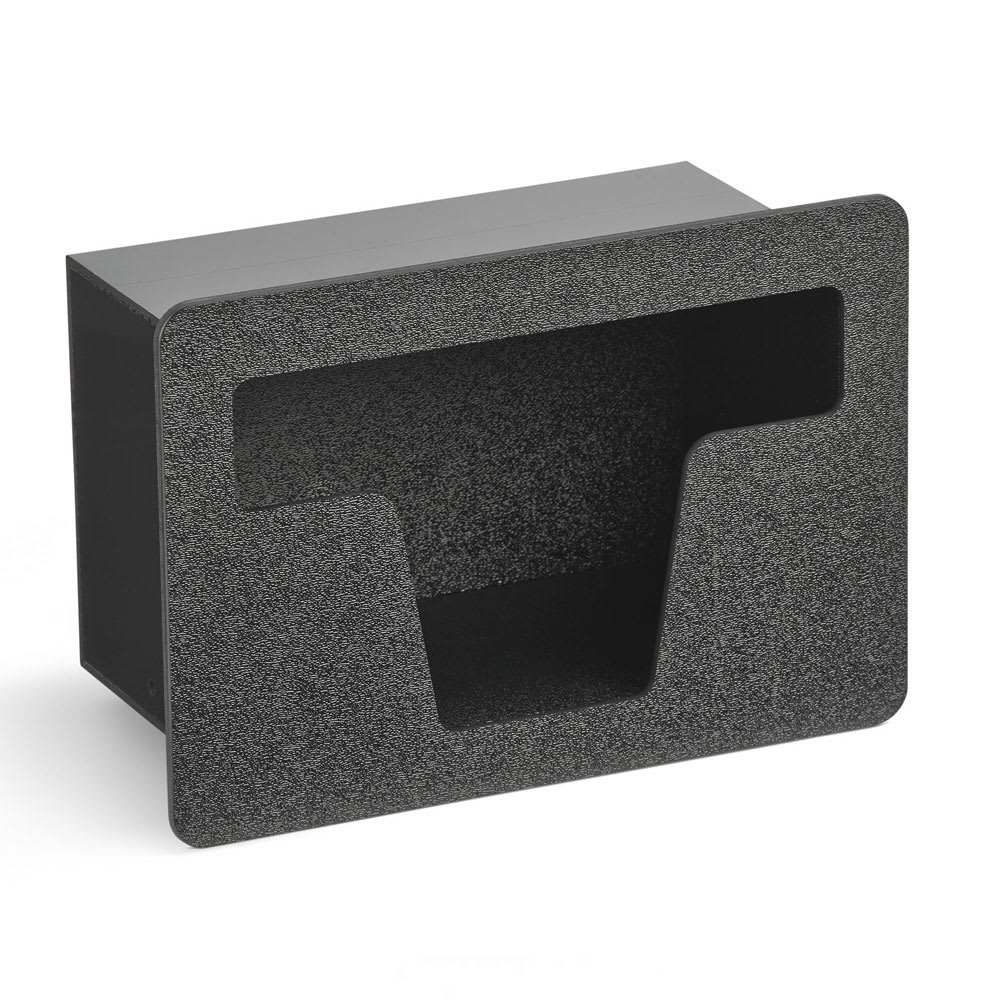 175-FMS6 1 Compartment Straw Holder - 10 9/16" x 4 13/16" x 7 5/16", Black