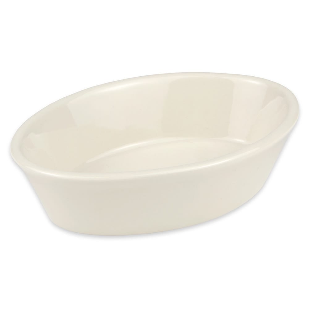 179-00600 5-1/2", Oval, Baking Dish w/ 7 1/4 oz Capacity, Rolled Edge, Ivory