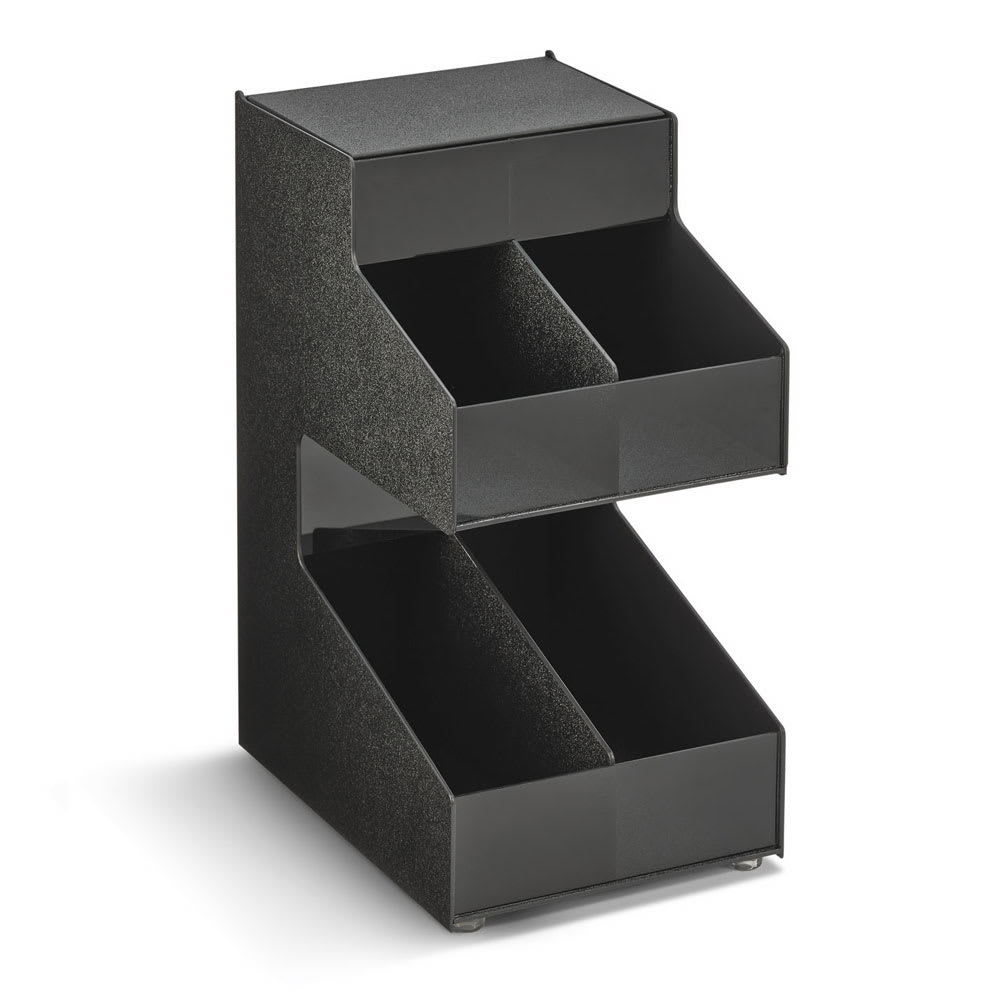 175-CFIFO2X Condiment Organizer w/ (4) Bins - Black