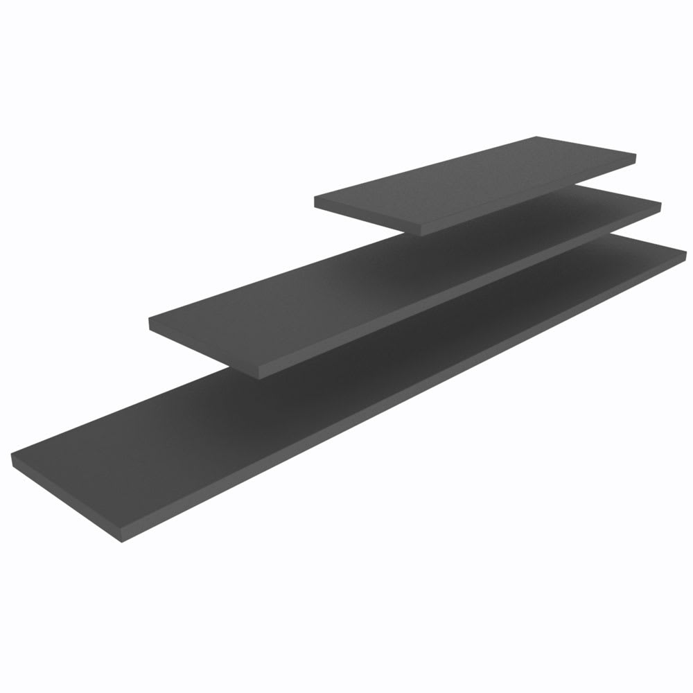 175-V904680 Rectangular Serving Board - 31 1/2" x 7", Wood, Black