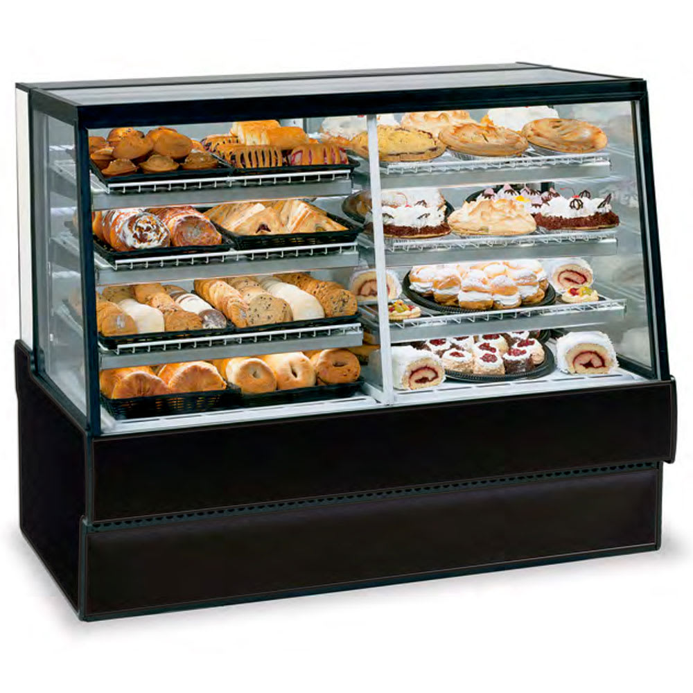 204-SGR5048DZBLK 50" Full Service Bakery Case w/ Straight Glass - (4) Levels, 120v