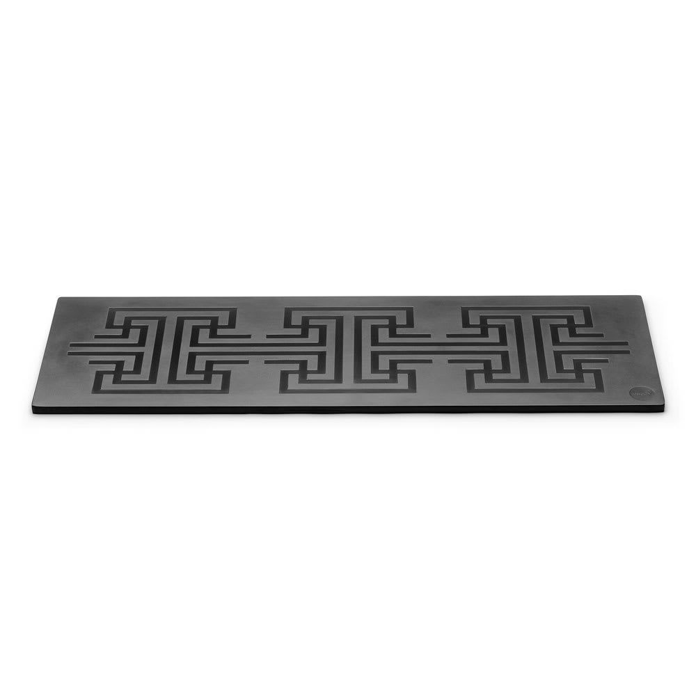 209-SG037 27 3/5" x 9 2/5" Rectangular Serving Tray -  Melamine, Black