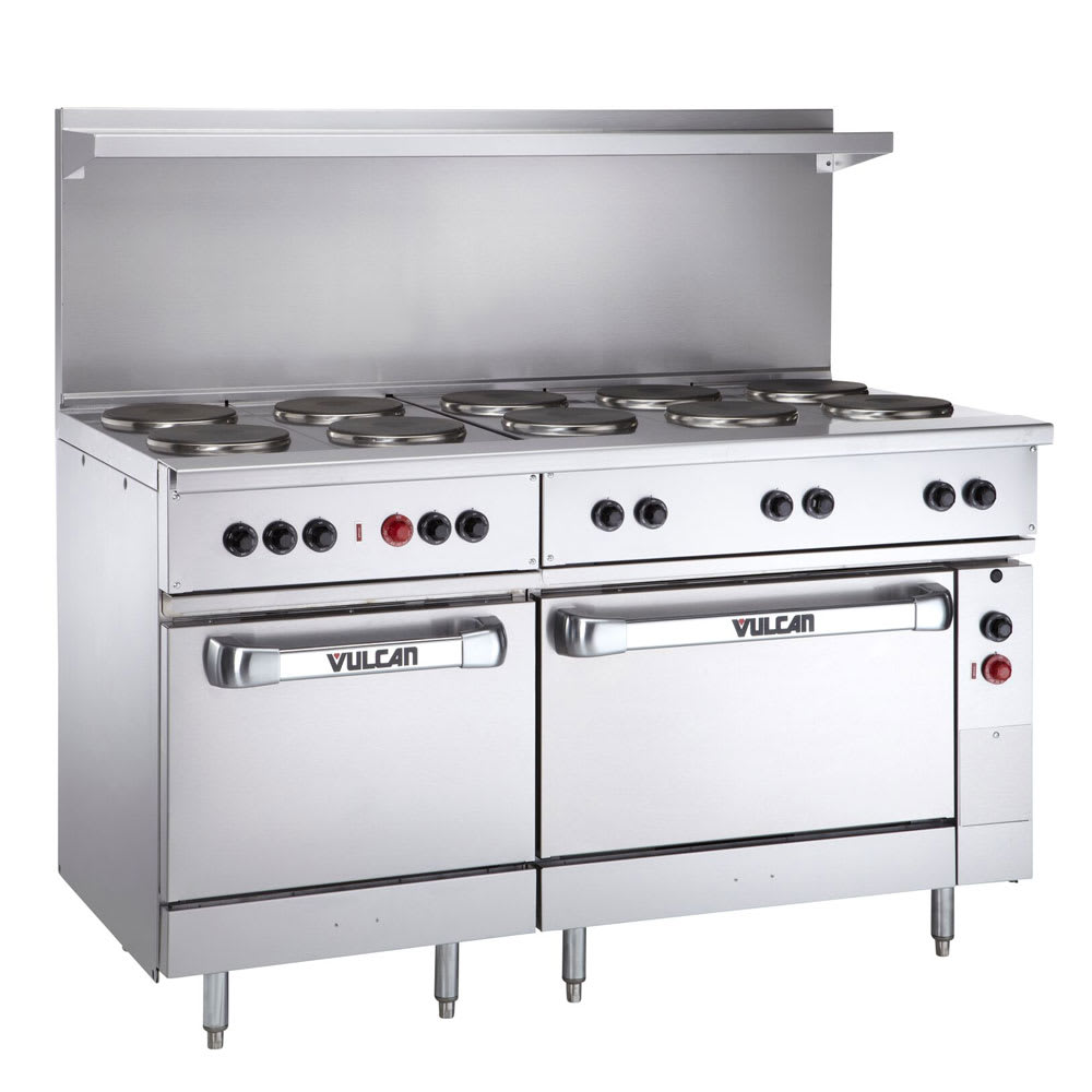 207-EV60SS10FP2403 60" EV Series Electric Range w/ (10) French Hot Plates, 240v/1ph/3ph