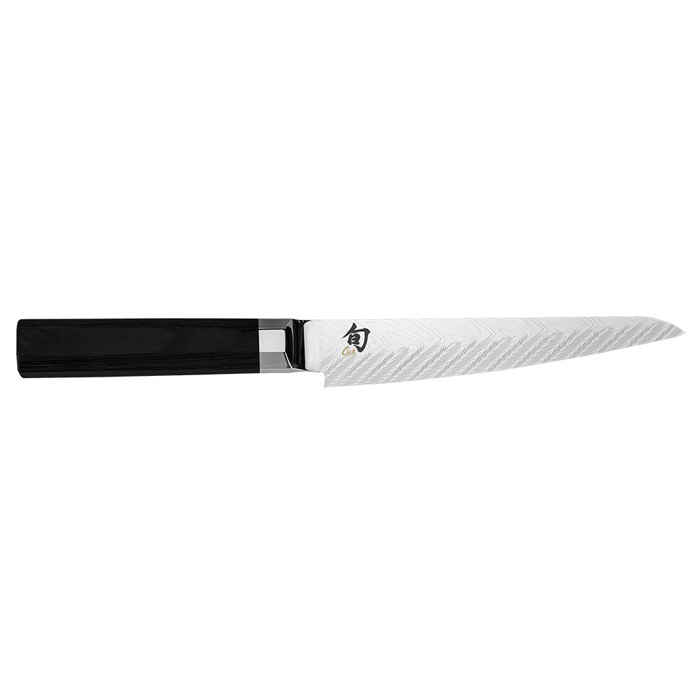 194-VG0019 6" Dual Core Utility Knife w/ Ebony PakkaWood Handle