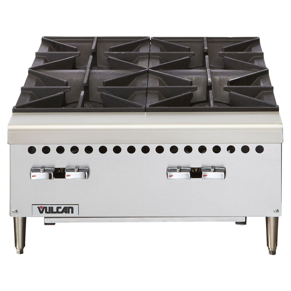 207-VCRH24NG 24" Gas Hotplate w/ (4) Burners & Infinite Controls, Convertible