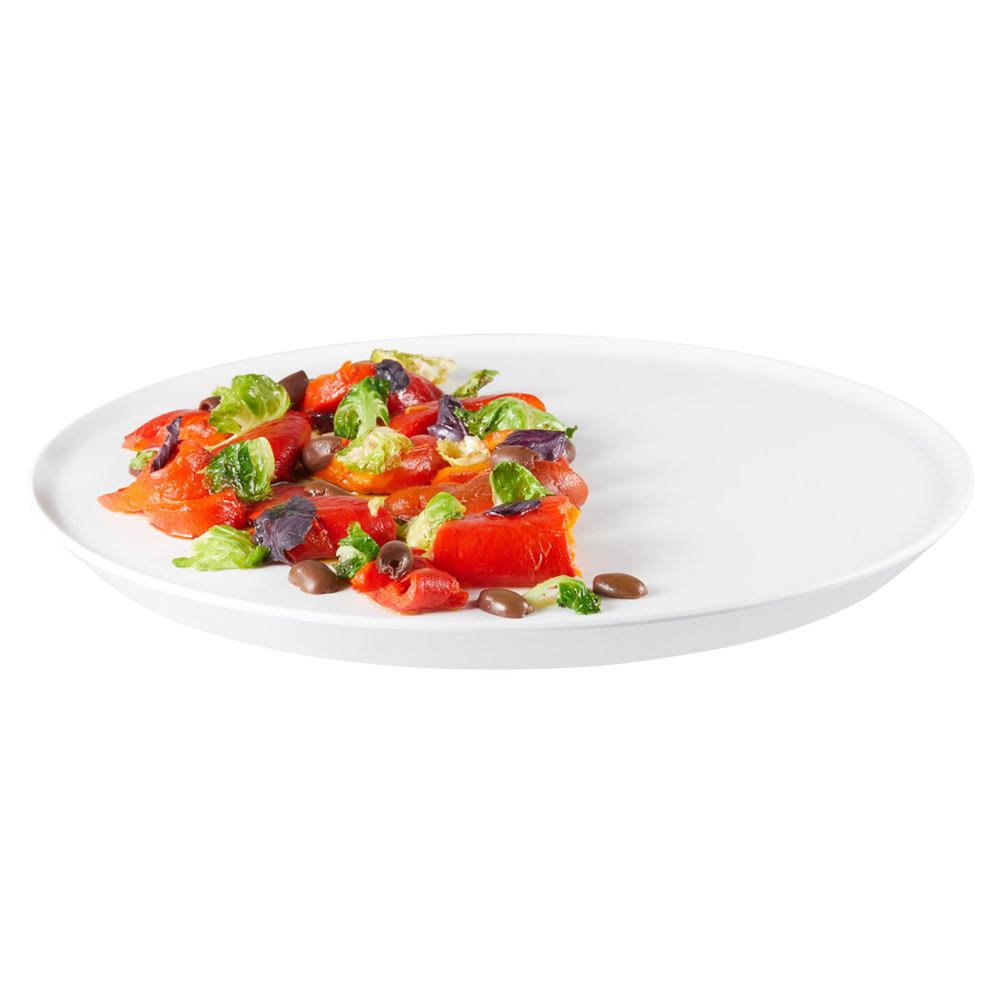 209-MEL023 13 5/16" Round Forme' Tray - Melamine, White