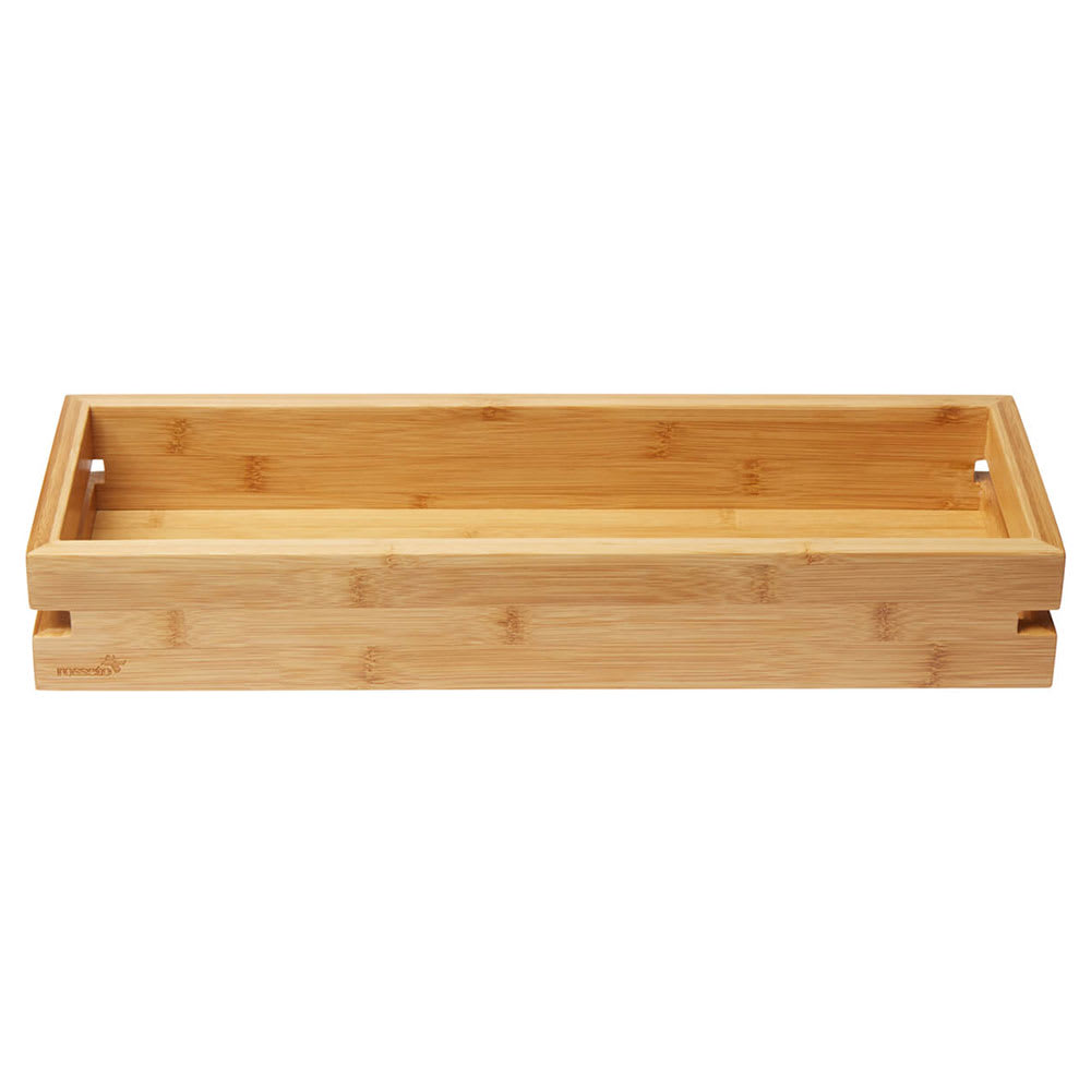 209-BD133 Rectangular Display Tray - 19 7/16" x 6 1/2", Bamboo w/ Natural Finish