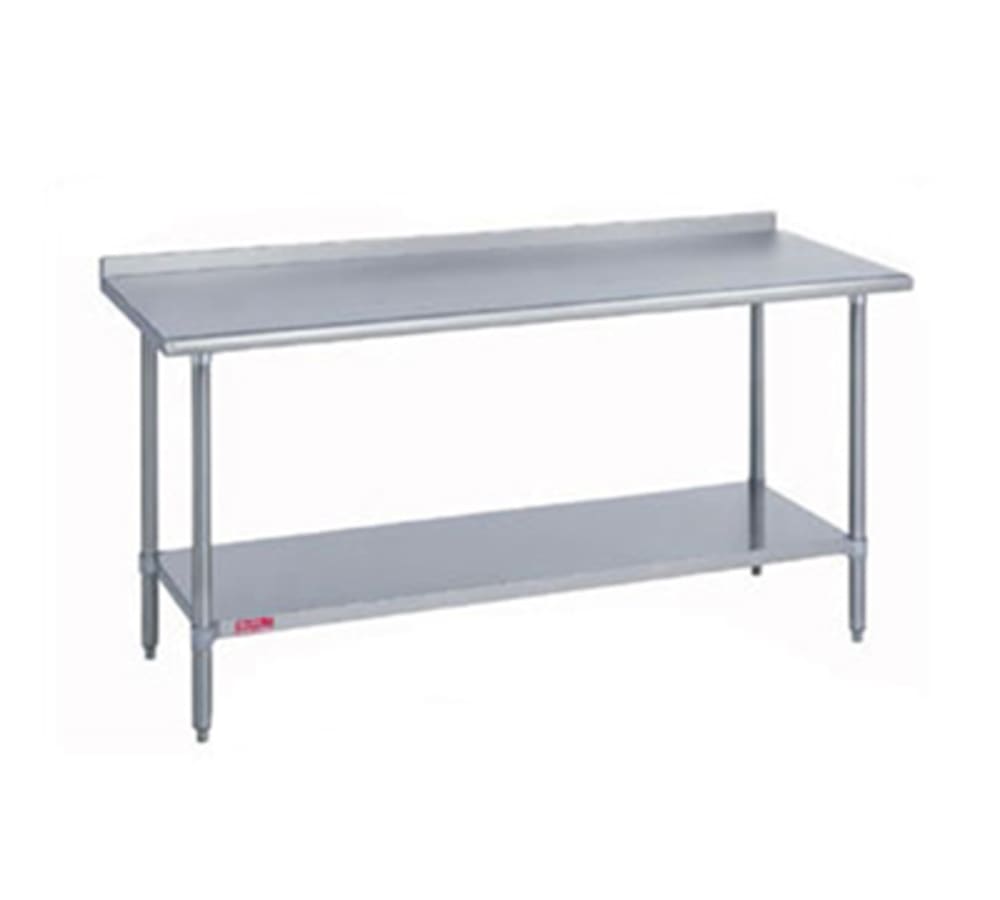 212-41830722R 72" 18 ga Work Table w/ Undershelf & 400 Series Stainless Top, 1 1/8"...