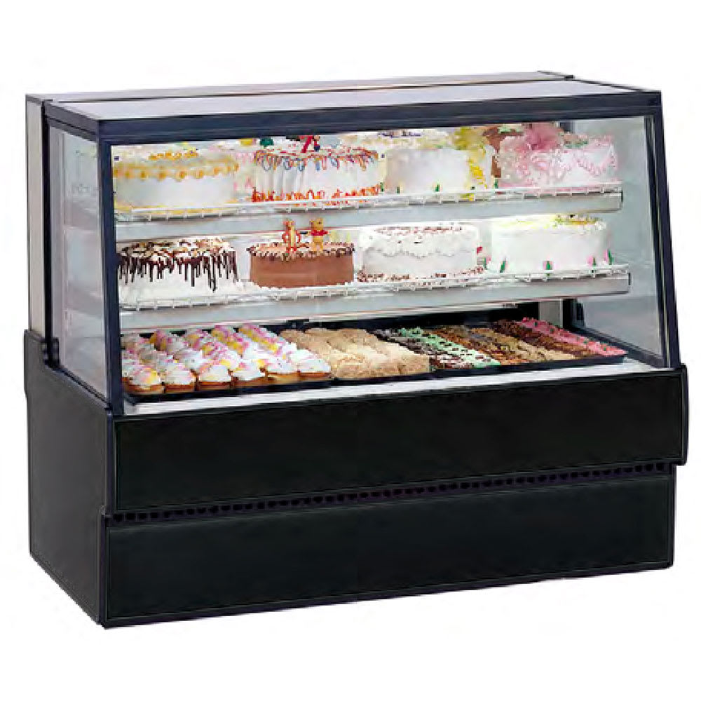 204-SGR5042BLK 50" Full Service Bakery Case w/ Straight Glass - (3) Levels, 120v