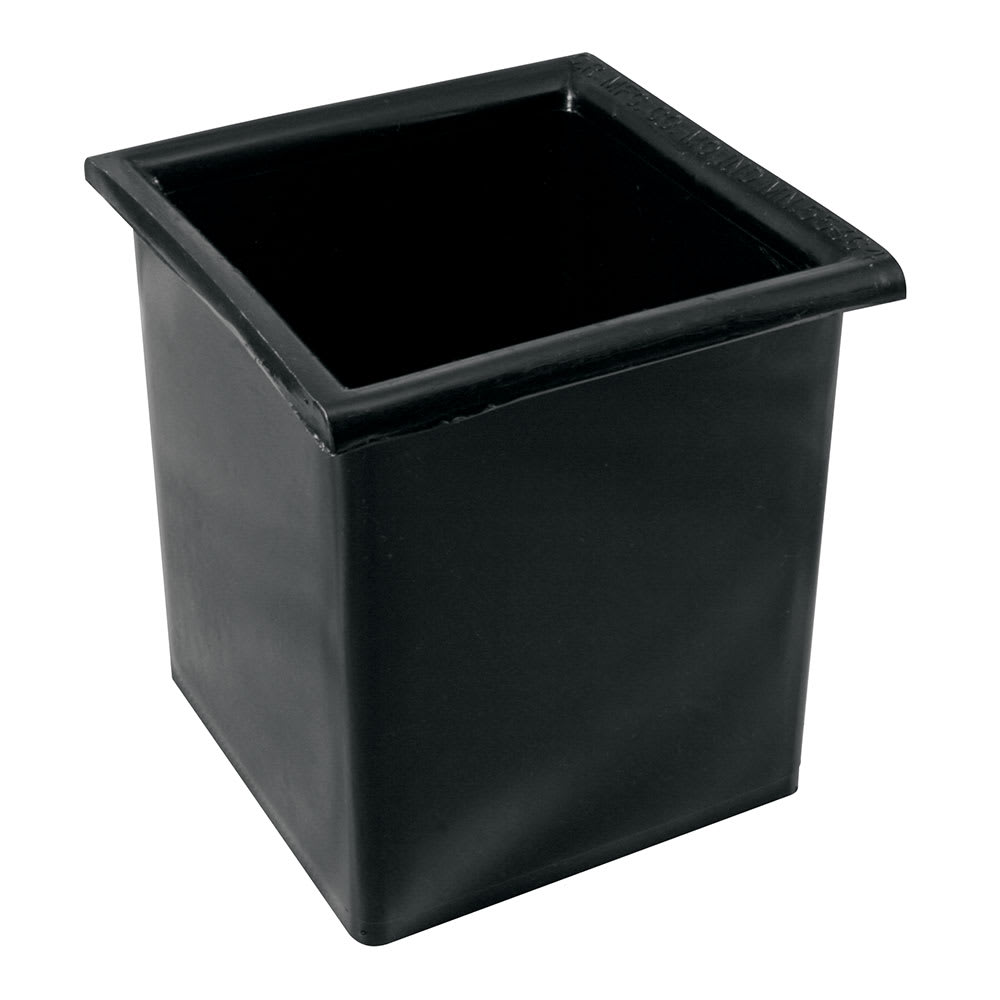 214-CR2401 Square Bottle Well for Speed Rail or Ice Bin - Plastic, Black