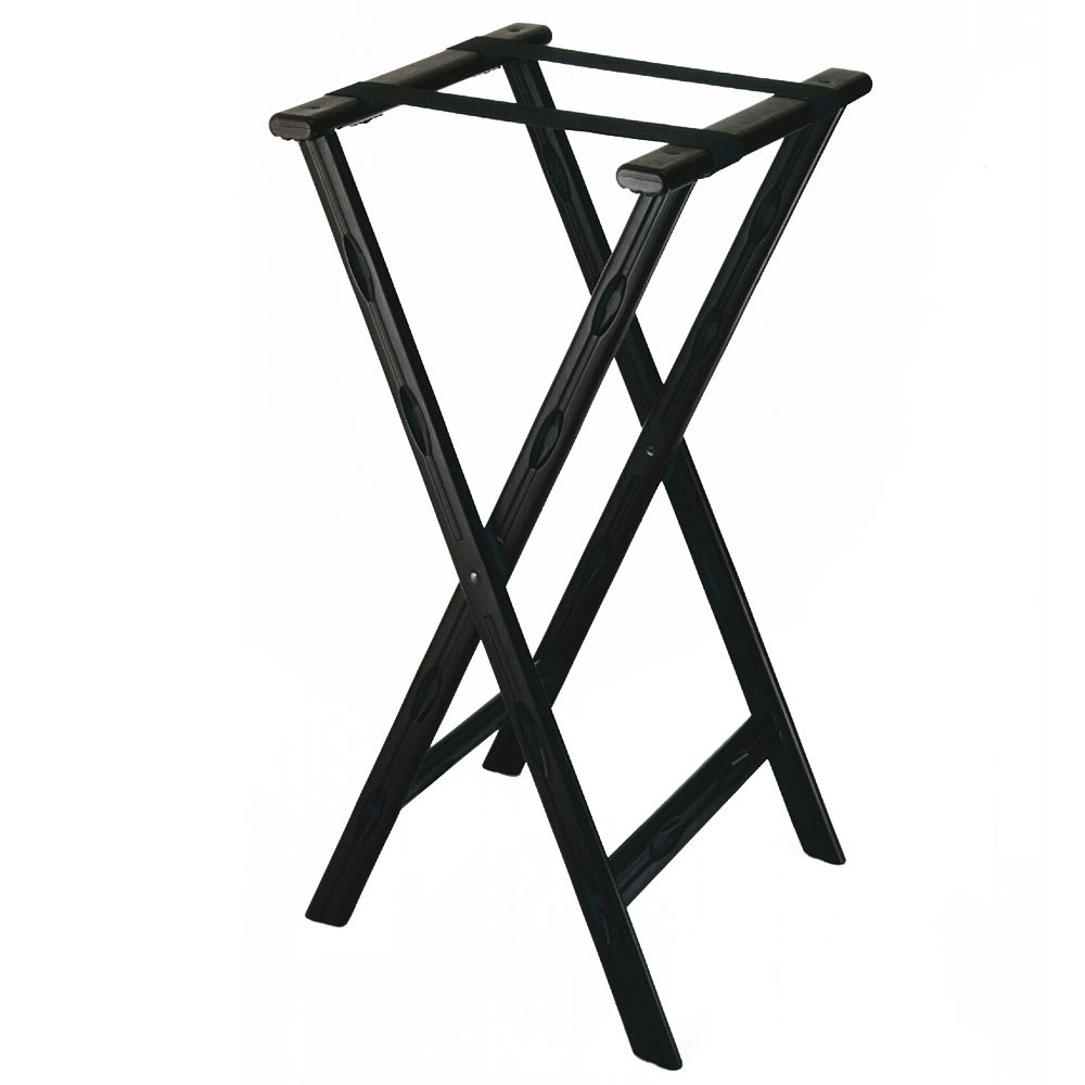 202-1500BLK1 Folding Tray Stand w/ Black Straps, Black Plastic