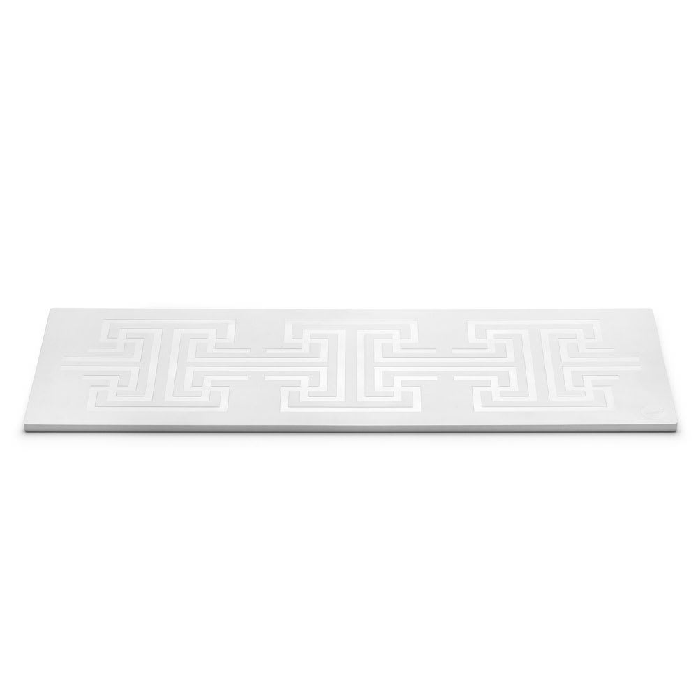 209-SG038 27 3/5" x 9 2/5" Rectangular Serving Tray - Melamine, White