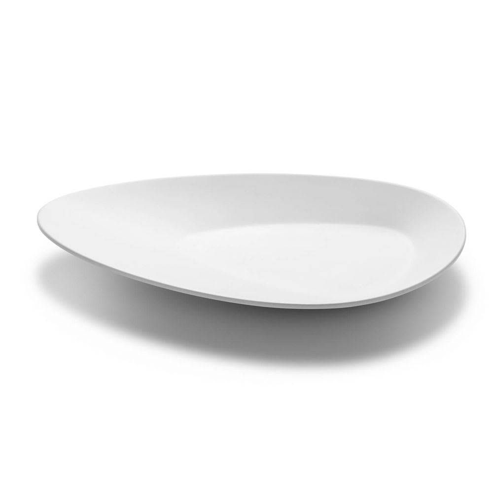 209-MEL021 12 4/5" x 12 4/5" Triangular Platter - Melamine, White