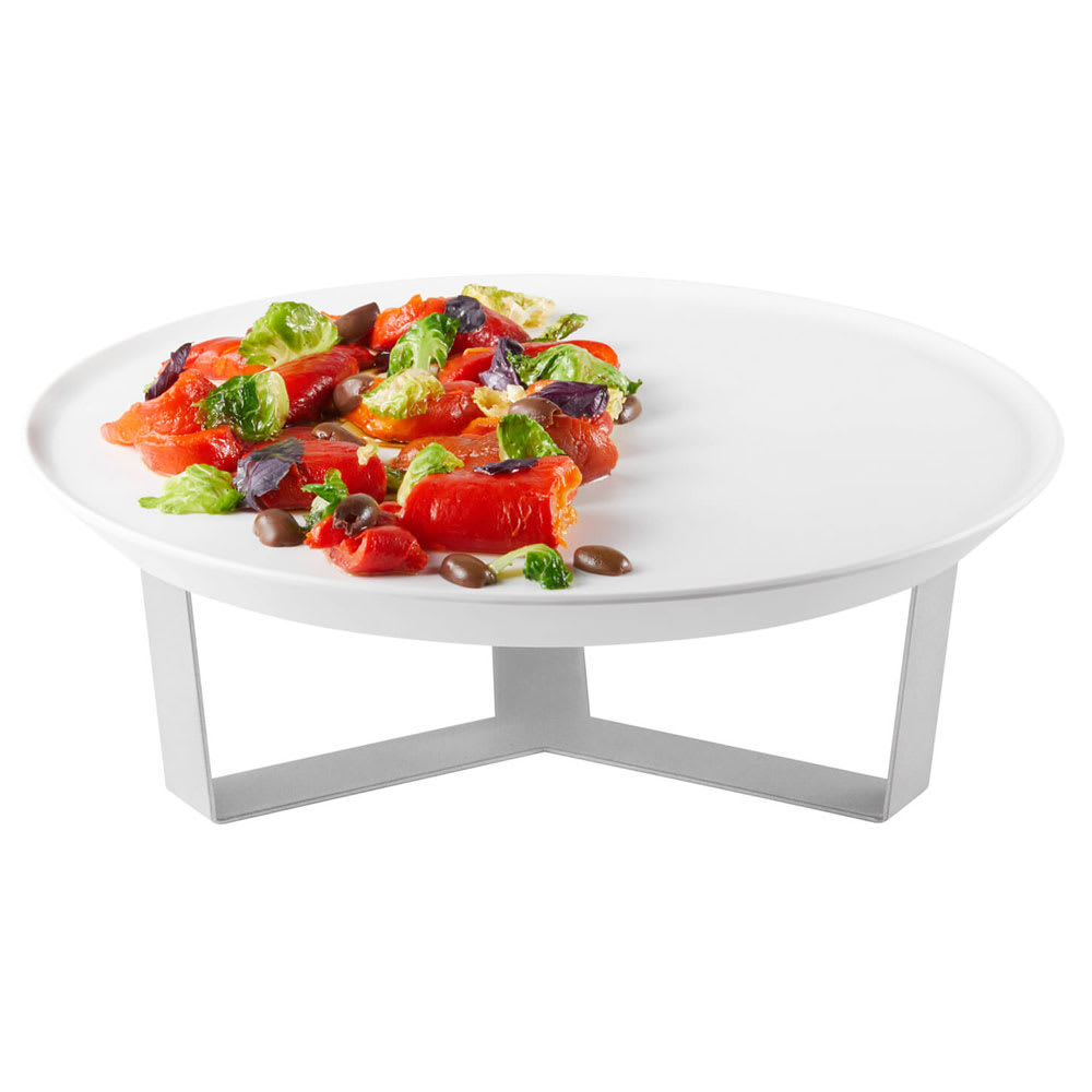 209-SM276 4" Display Riser w/ 13 5/16" Melamine Tray, Stainless