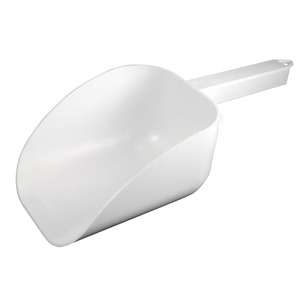 214-CR838W 32 oz Scoop - Flat Bowl with Hook Handle, White