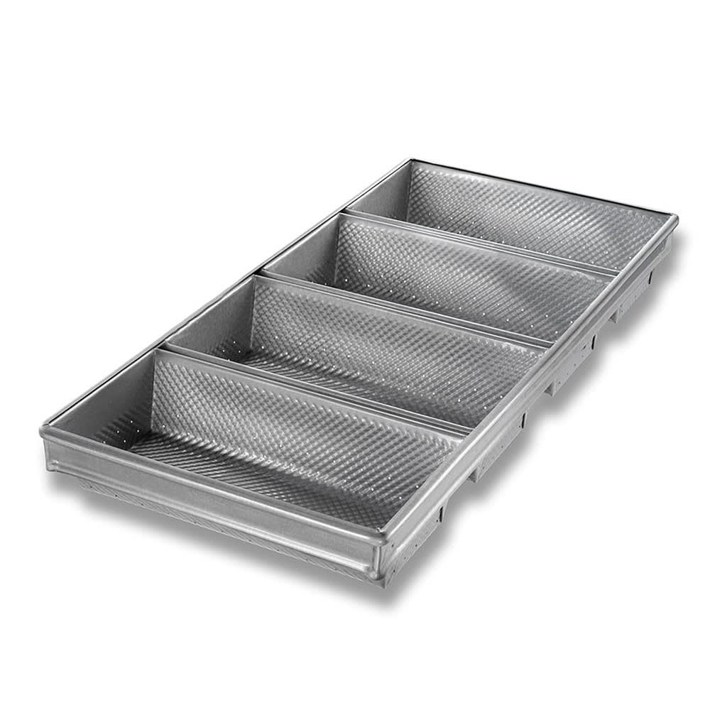 Stainless Steel Bread Loaf Pan, 3 Compartments, 2.75