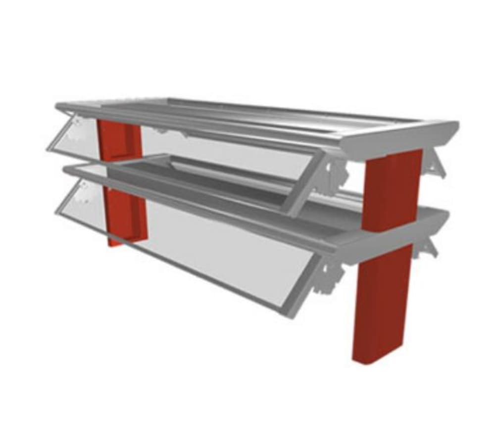 212-TS58074 Thurmaduke Designer Sneeze Guard, 2 Sided Self-Service Style, 2 Tier