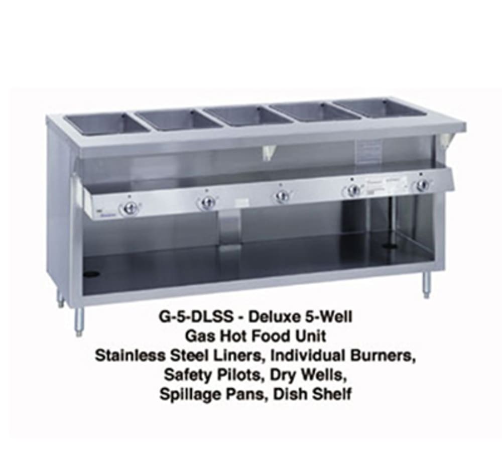 212-G4DLSSNG 60" Hot Food Table w/ (4) Wells & Cutting Board, Natural Gas