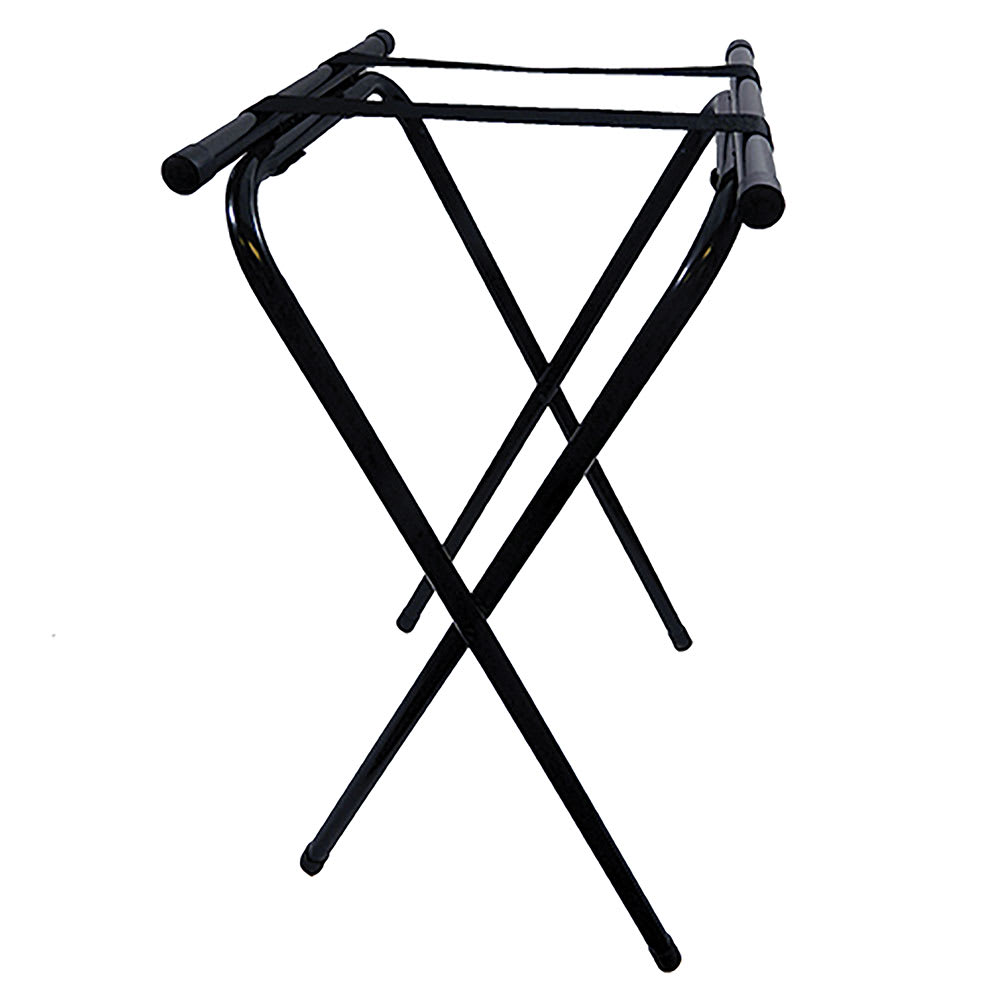 229-24BK Tray Stand w/ Black Powder Coated Metal, Double Bar