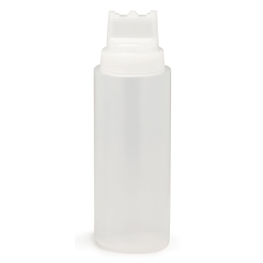 229-3263C3 32 oz Wide Mouth Squeeze Dispenser w/ Three Tip Top, Natural