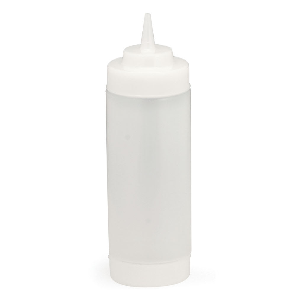 229-11663CF 16 oz Dual Way WideMouth Squeeze Dispenser, Natural, Cone Tip Top