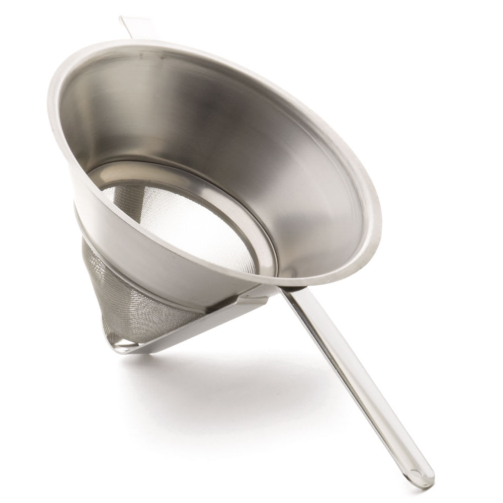 229-349 2 1/2 Quart Stainless Steel Bouillon Strainer w/ Fine Mesh