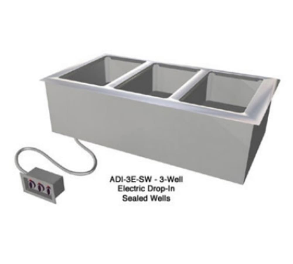 212-ADI3ESW120 Drop-In Hot Food Well w/ (3) Full Size Pan Capacity, 120v