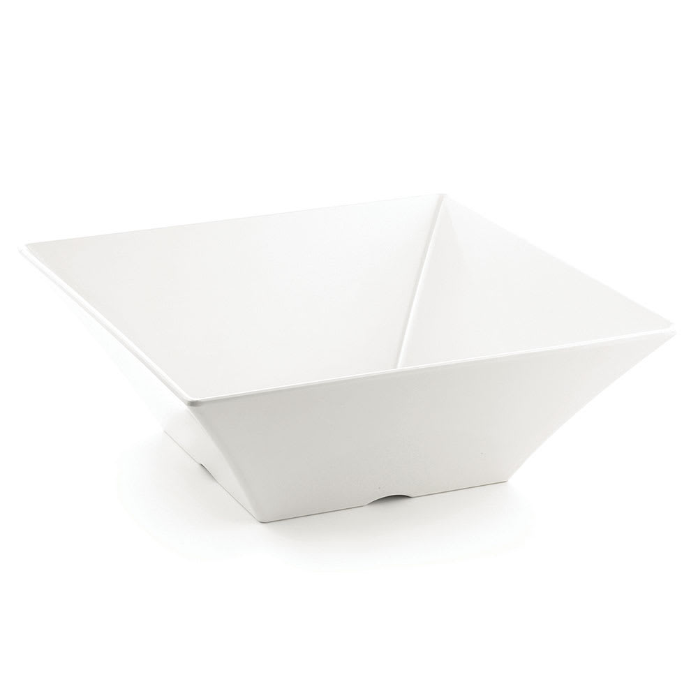 229-MB166 13 1/4 qt Square Melamine Bowl, White