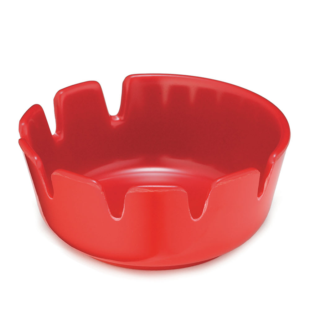 229-265R1 Classic Deepwell Ashtray, 4 1/4 x 1 3/4", Red Melamine