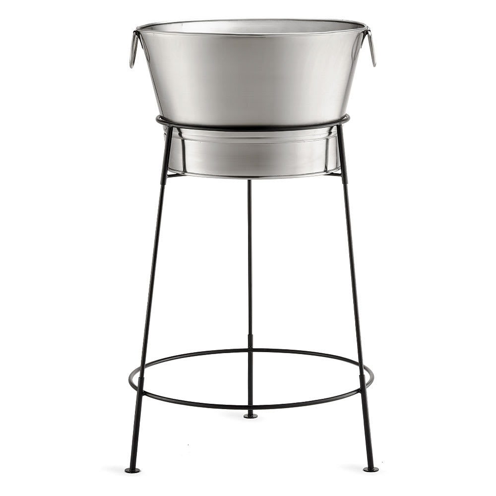 229-BT2137N 11 gal Round Cooling Tub - 20"D x 37 1/2"H, Stainless Steel, Black
