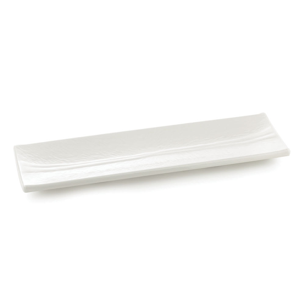 229-M206 20" x 6" Rectangular Frostone Dish - Melamine, White