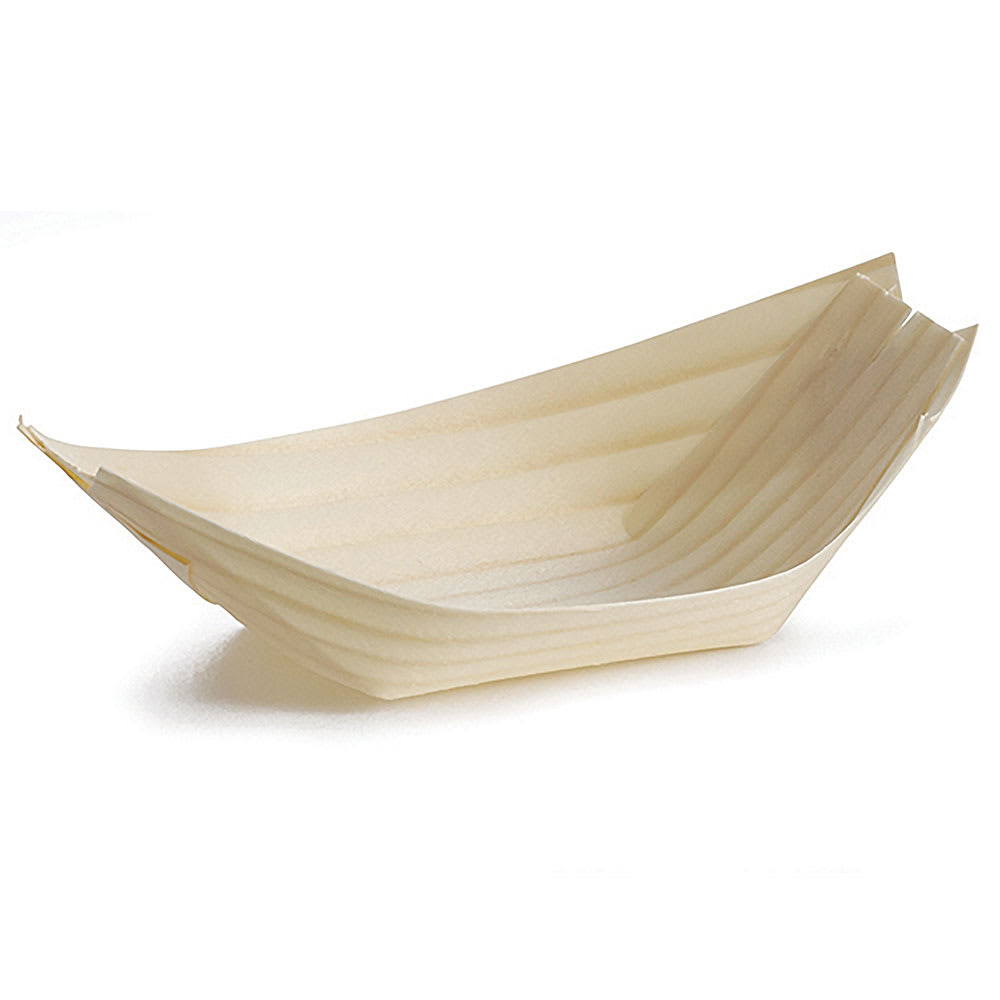229-BAMDB5 Disposable Serving Dish - 5 1/4" x 3 3/8", Pinewood