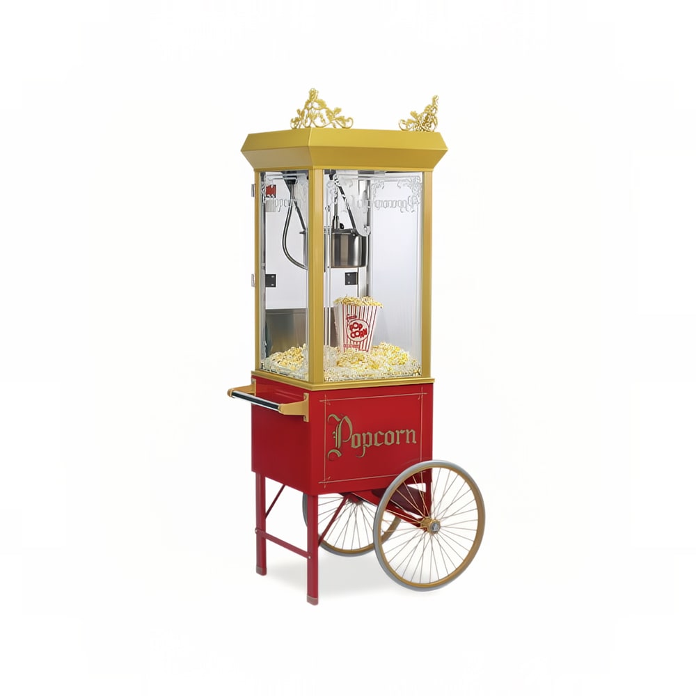 Winco Popcorn Showtime Electric Machine 8 oz, Red-POP-8R