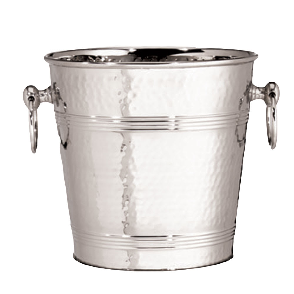 229-5198 8 1/2" Wine/Champagne Bucket - Stainless Steel, Hammered Finish