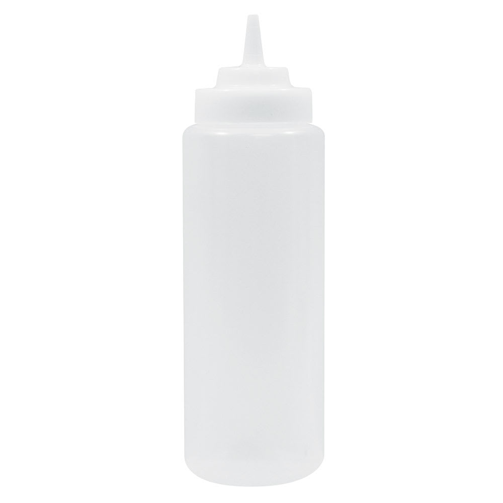 229-23363C 32 oz Squeeze Dispenser, Soft Polyethylene, Natural, Wide Cone Tip