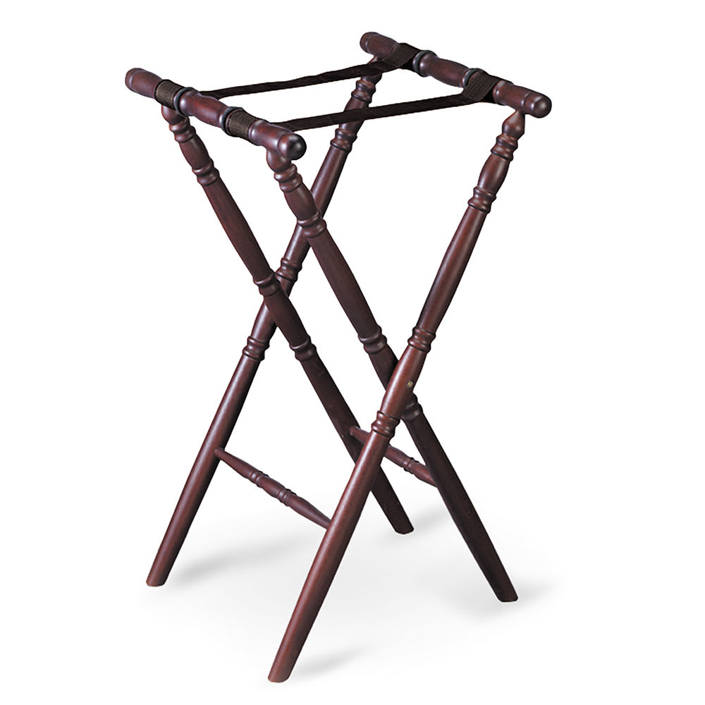 229-31 Tray Stand w/ Mahogany Finish, Spindle Design, Washable
