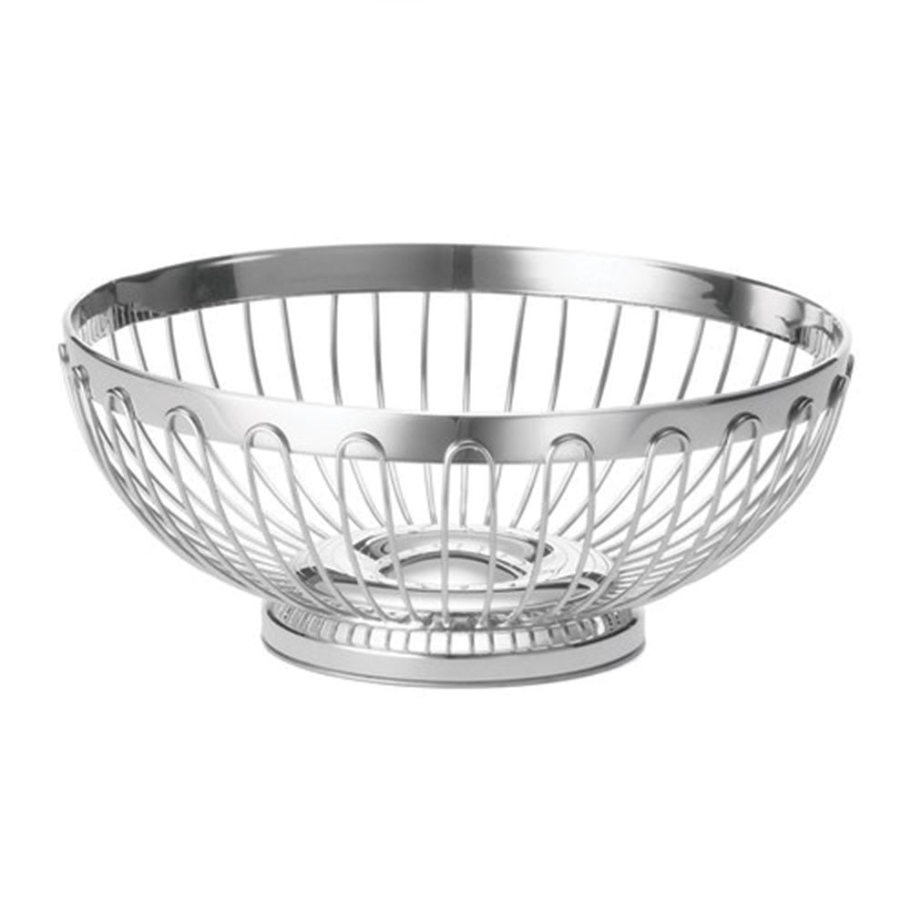229-6175 Round Regent Basket, 10 x 3 3/4", Stainless Steel
