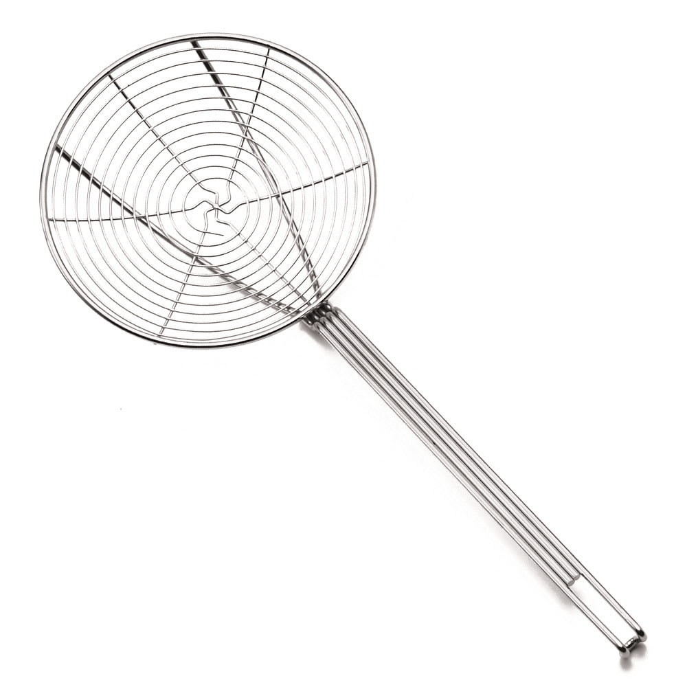 229-2409 Skimmer, 9" Round, 21 1/2" Length, Spiral Wire, Nickel Plated