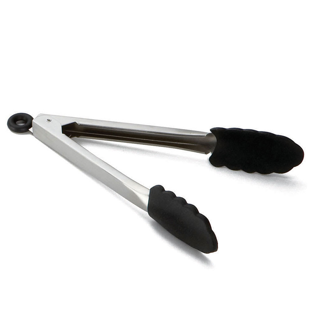 229-4009BK 9"L Stainless Utility Tongs, Black