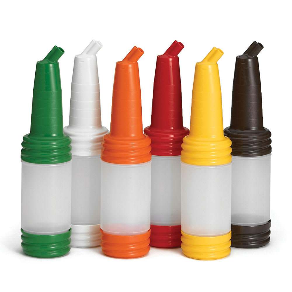 229-N32A PourMaster 1 qt Bottle w/ Long Neck & Top, Assorted