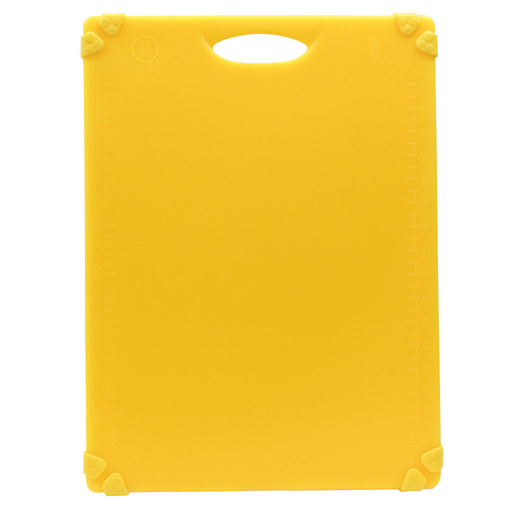 229-CBG1520AYL Cutting Board w/ Anti-Slip Grips, 15" x 20", Polyethylene, Yellow